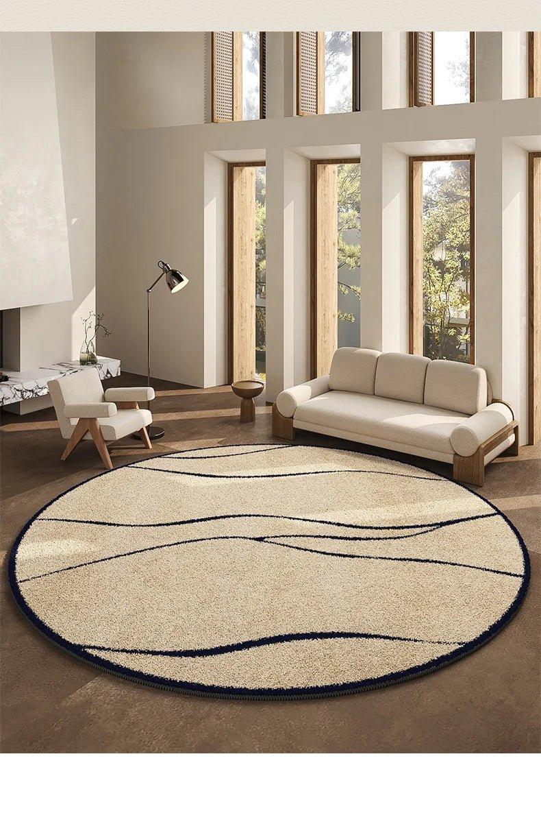 Round Carpet Soft Elegant Easy to Maintain French Style-Rugs & Mats > Area Rugs-casanuva-casanuva