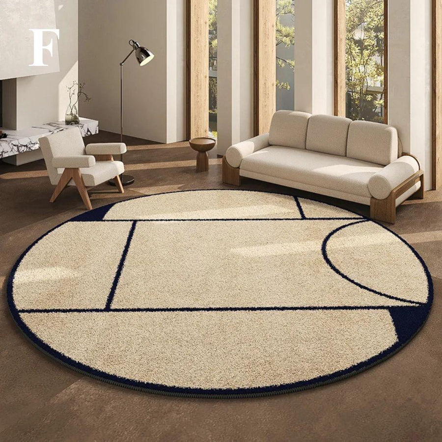 Round Carpet Soft Elegant Easy to Maintain French Style-Rugs & Mats > Area Rugs-casanuva-F-80 x 80 cm-casanuva