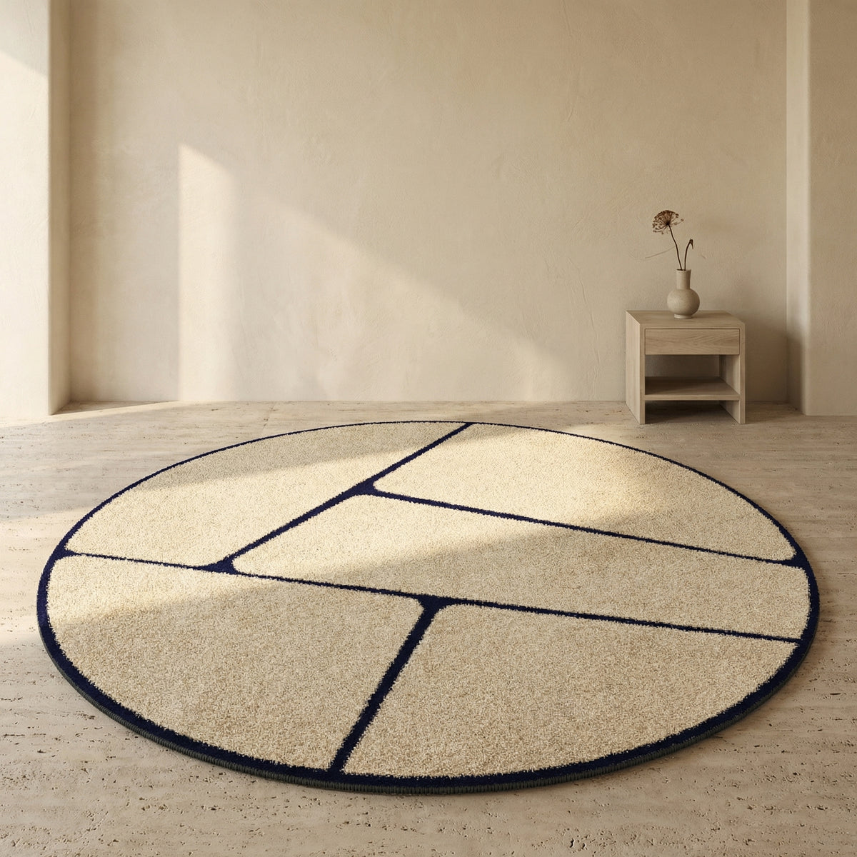 Round Carpet Soft Elegant Easy to Maintain French Style-Rugs & Mats > Area Rugs-casanuva-casanuva