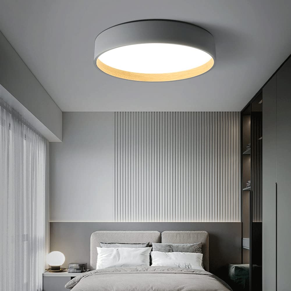 Round Ceiling Lamp Nordic Style-Lighting > Ceiling Lights-casanuva-Gray-3-Color (Switch)-D40cm*H9cm-casanuva
