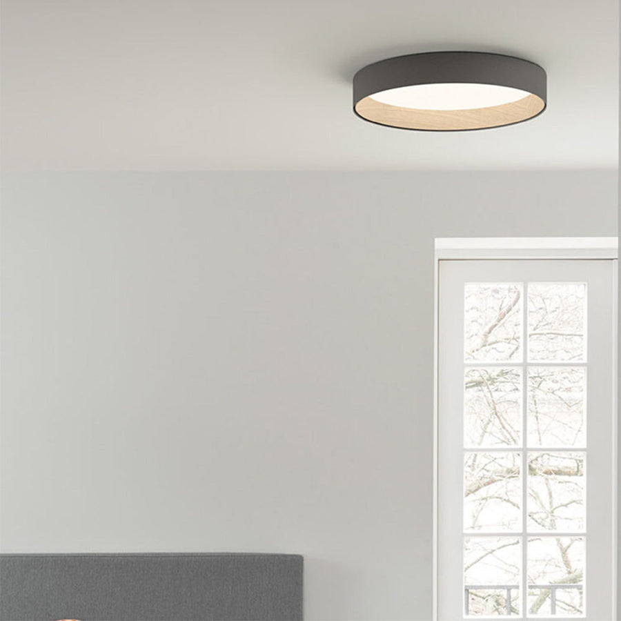 Round Ceiling Lamp Nordic Style-Lighting > Ceiling Lights-casanuva-Gray-Dimmable by remote contro-D40cm*H9cm-casanuva