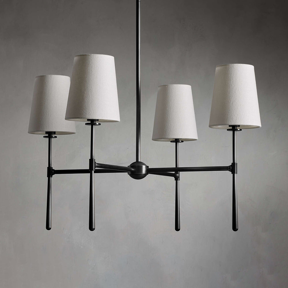 Round Chandelier Light Fixture-Lighting > Chandeliers & Pendant Lights-casanuva-4 heads 4 heads 71cmx44cm-Black-casanuva