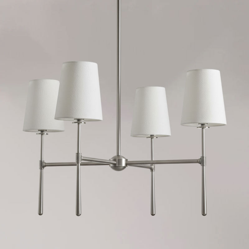 Round Chandelier Light Fixture-Lighting > Chandeliers & Pendant Lights-casanuva-4 heads 4 heads 71cmx44cm-Nickel color-casanuva