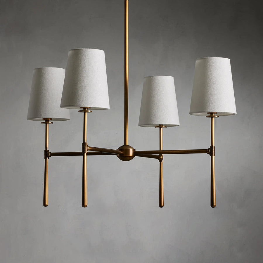Round Chandelier Light Fixture-Lighting > Chandeliers & Pendant Lights-casanuva-4 heads 71cmx44cm-Brass-casanuva
