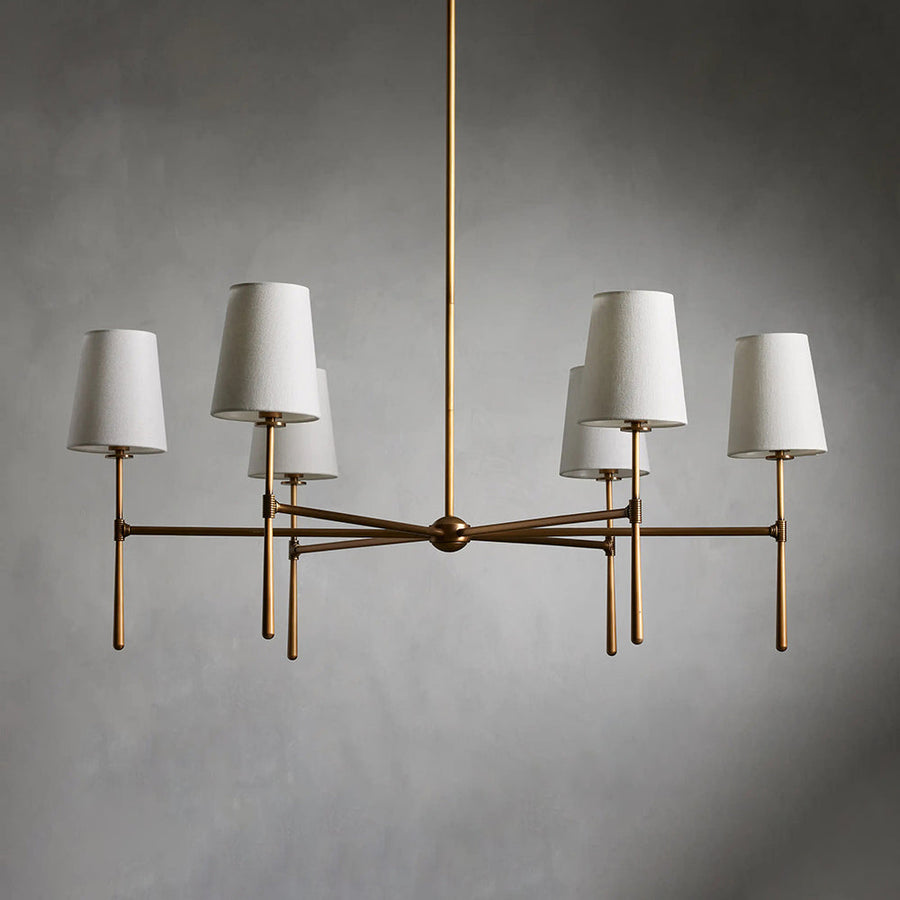 Round Chandelier Light Fixture-Lighting > Chandeliers & Pendant Lights-casanuva-6 heads 6 heads 107cmx44c-Brass-casanuva