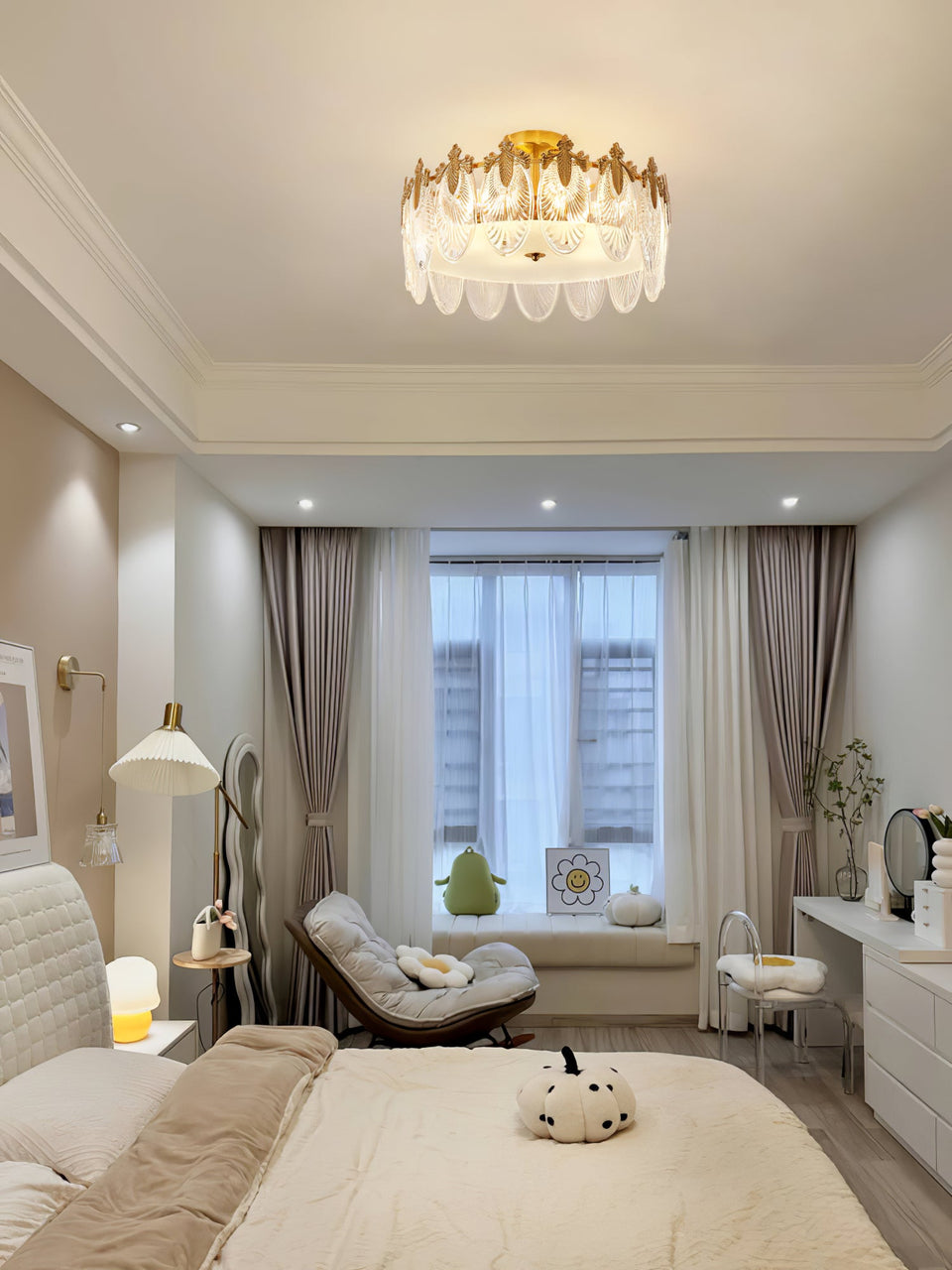 Round Decorative Glass Chandelier-Lighting > Chandeliers & Pendant Lights-casanuva-casanuva