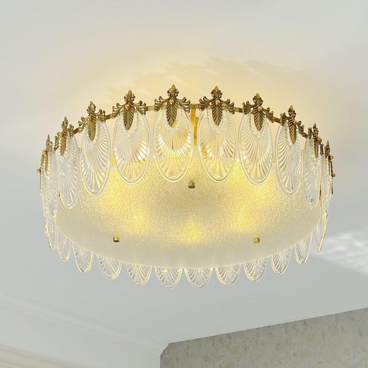 Round Decorative Glass Chandelier-Lighting > Chandeliers & Pendant Lights-casanuva-casanuva