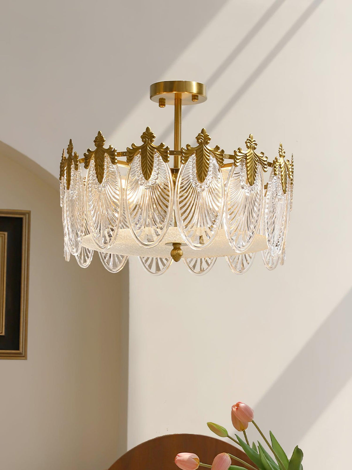 Round Decorative Glass Chandelier-Lighting > Chandeliers & Pendant Lights-casanuva-casanuva