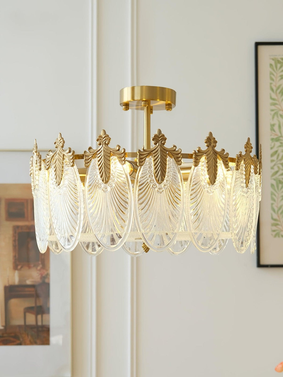 Round Decorative Glass Chandelier-Lighting > Chandeliers & Pendant Lights-casanuva-casanuva
