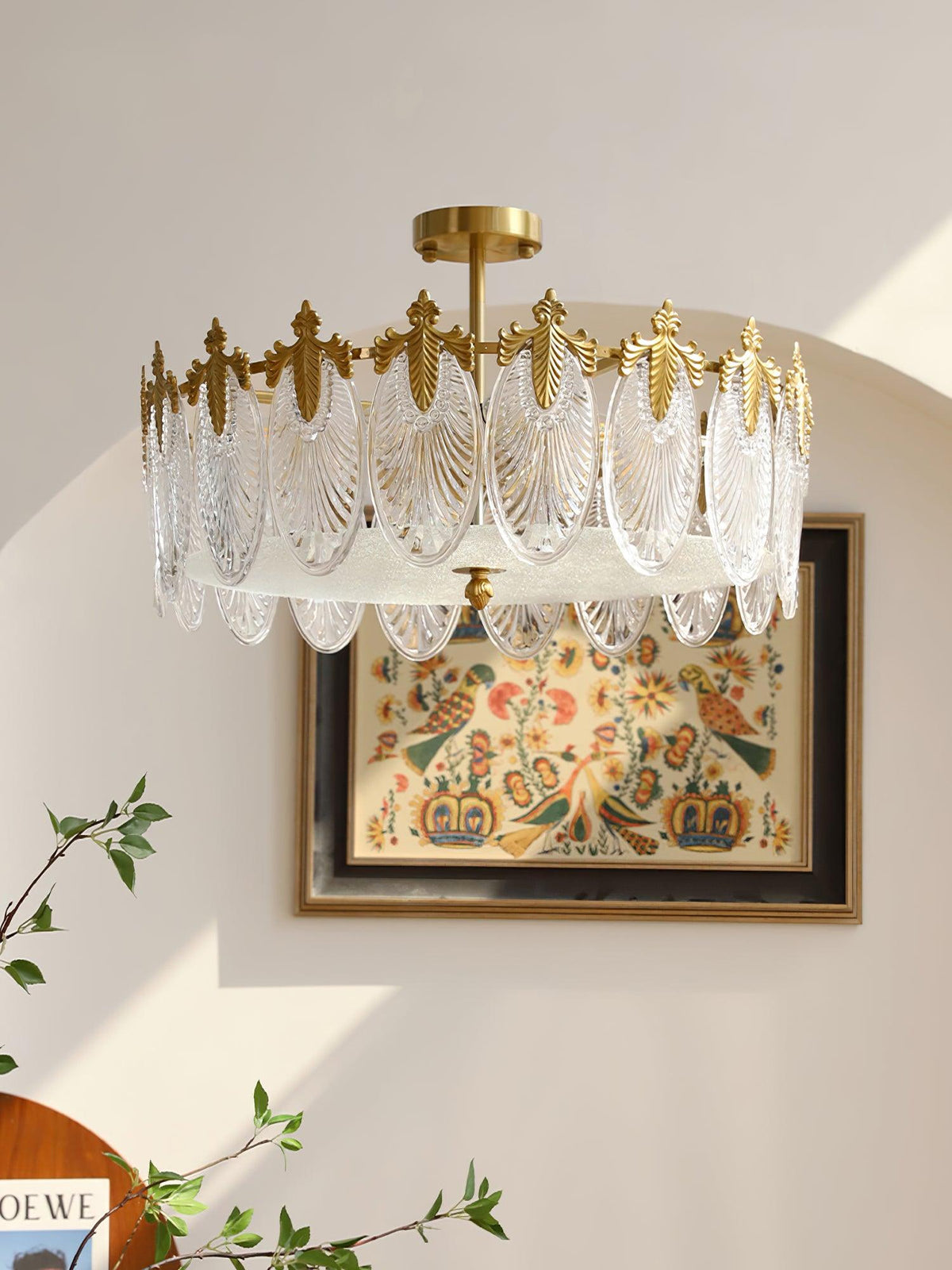 Round Decorative Glass Chandelier-Lighting > Chandeliers & Pendant Lights-casanuva-casanuva