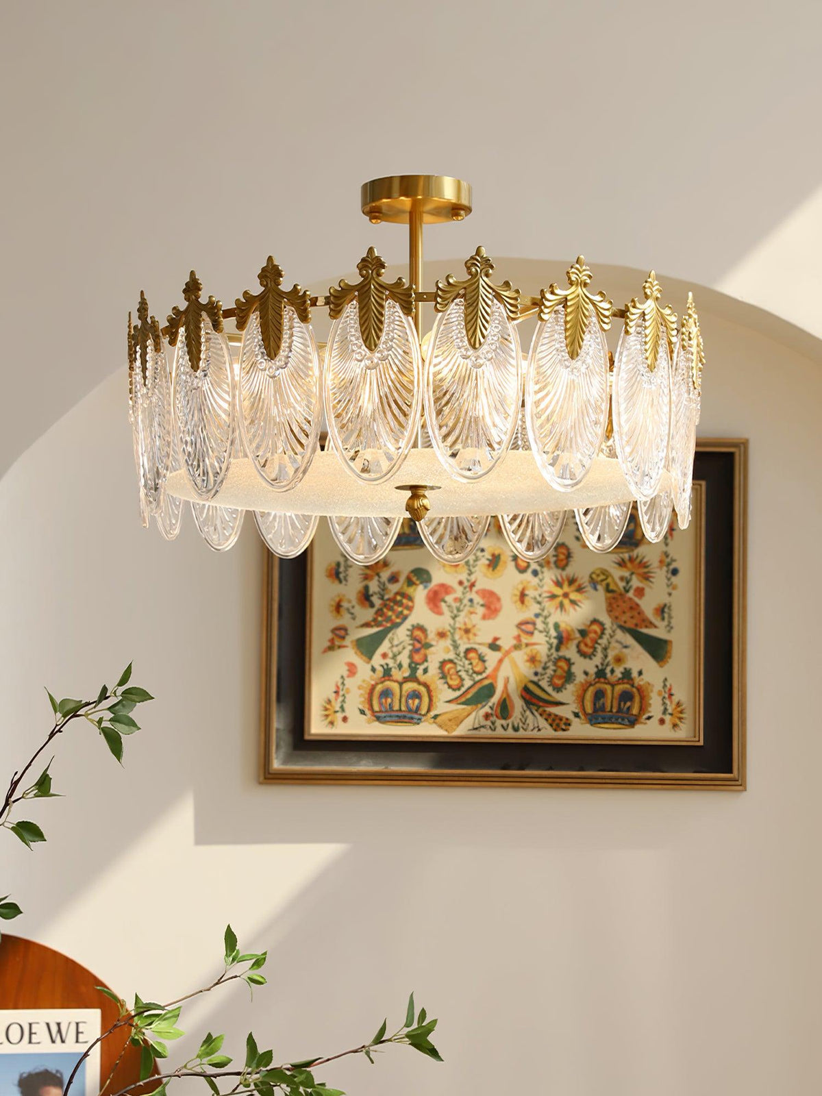 Round Decorative Glass Chandelier-Lighting > Chandeliers & Pendant Lights-casanuva-casanuva