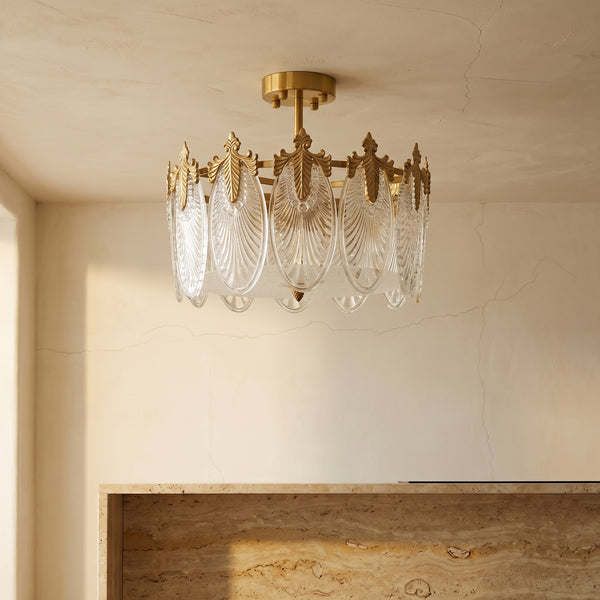 Round Decorative Glass Chandelier-Lighting > Chandeliers & Pendant Lights-casanuva-casanuva