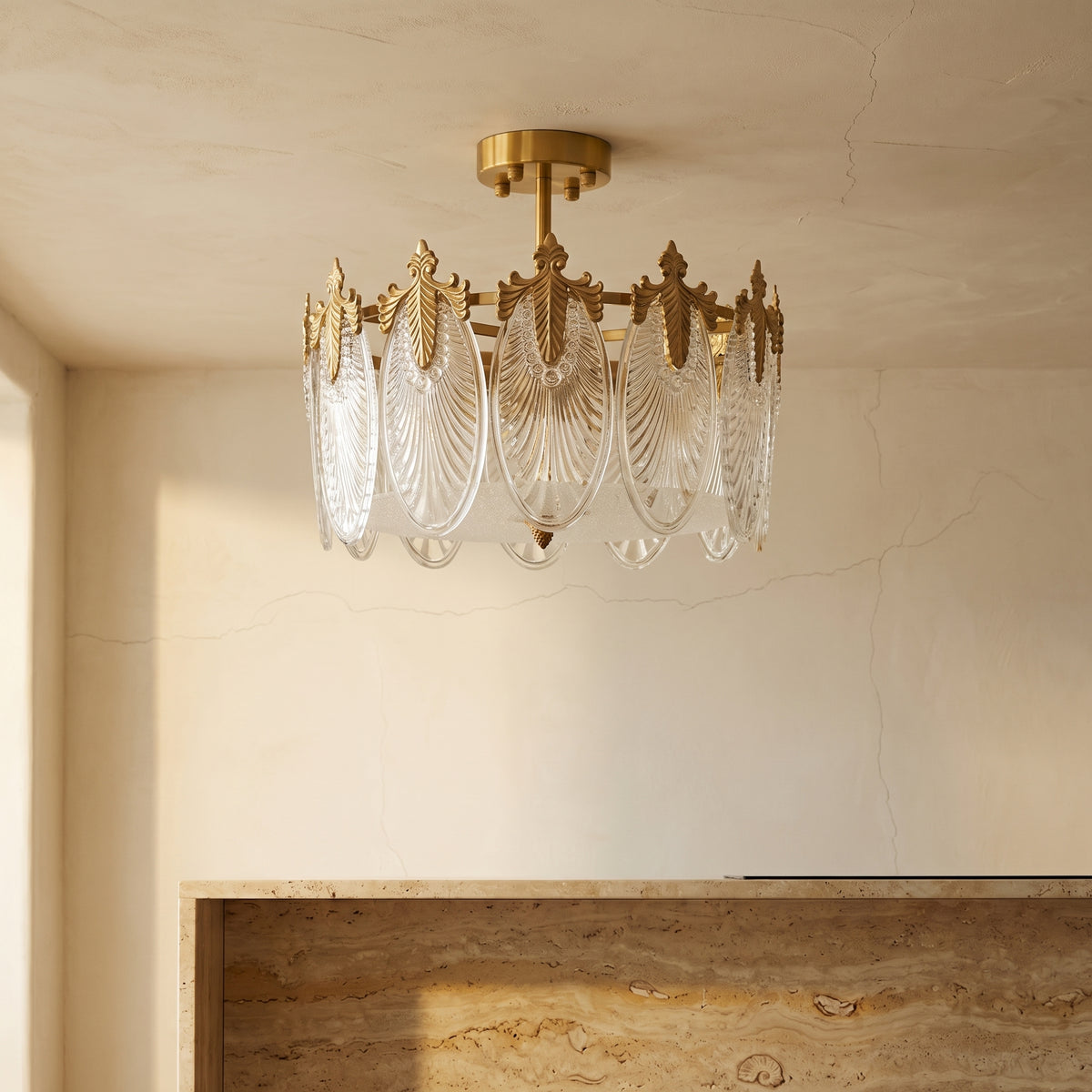 Round Decorative Glass Chandelier-Lighting > Chandeliers & Pendant Lights-casanuva-casanuva