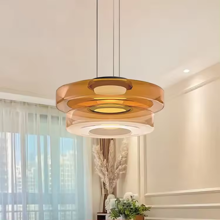 Round Glass Pendant Light Modern Design-Lighting > Pendant Lights-casanuva-casanuva