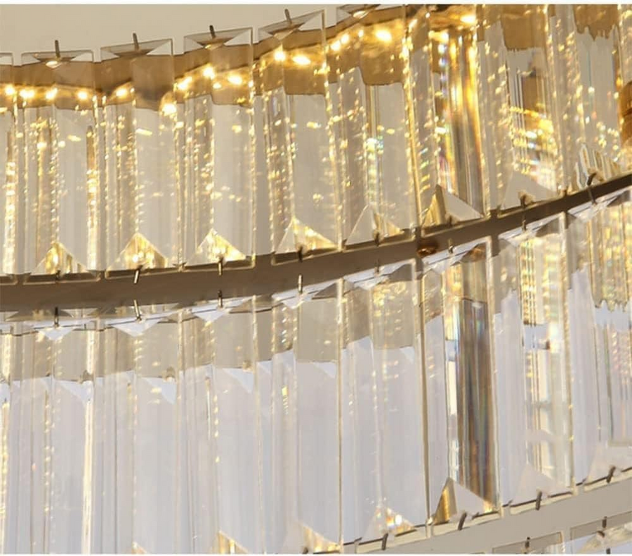 Round Gold Crystal Ceiling Light-Lighting > Ceiling Lights-casanuva-casanuva