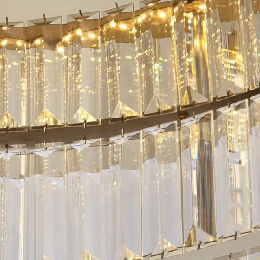 Round Gold Crystal Ceiling Light-Lighting > Ceiling Lights-casanuva-casanuva