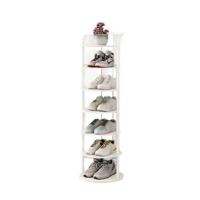 Round Iron Carbon Steel Shoe Storage 5/6/7/8-Tier for Entryways-Furniture > Shoe Racks-casanuva-casanuva
