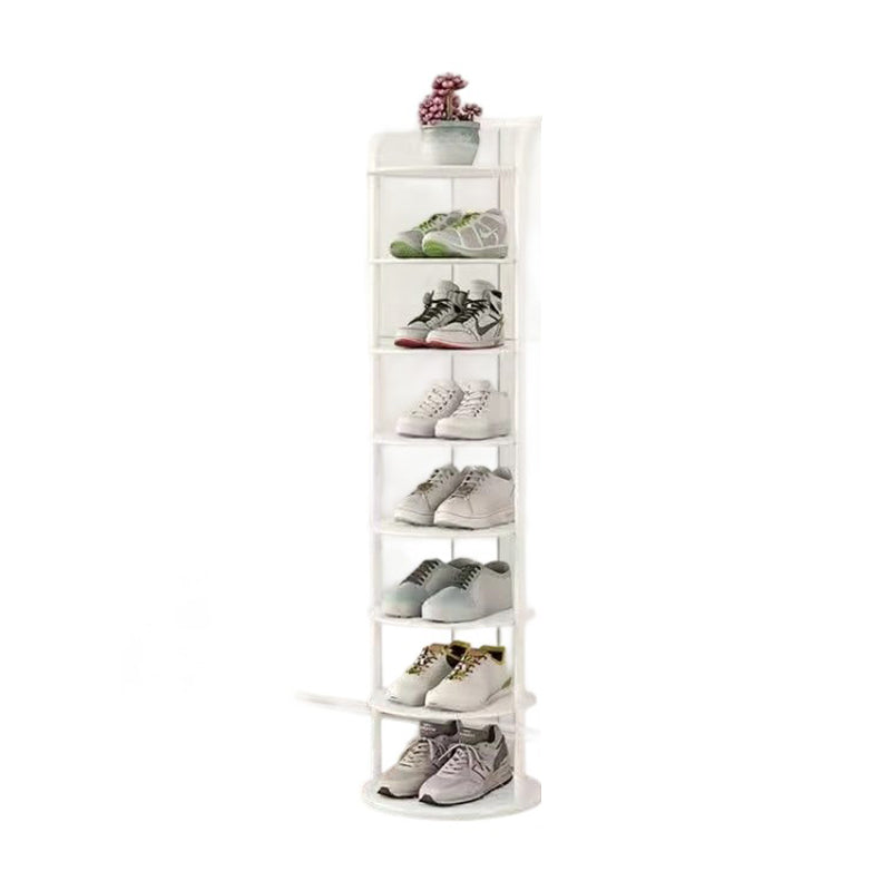 Round Iron Carbon Steel Shoe Storage 5/6/7/8-Tier for Entryways-Furniture > Shoe Racks-casanuva-casanuva