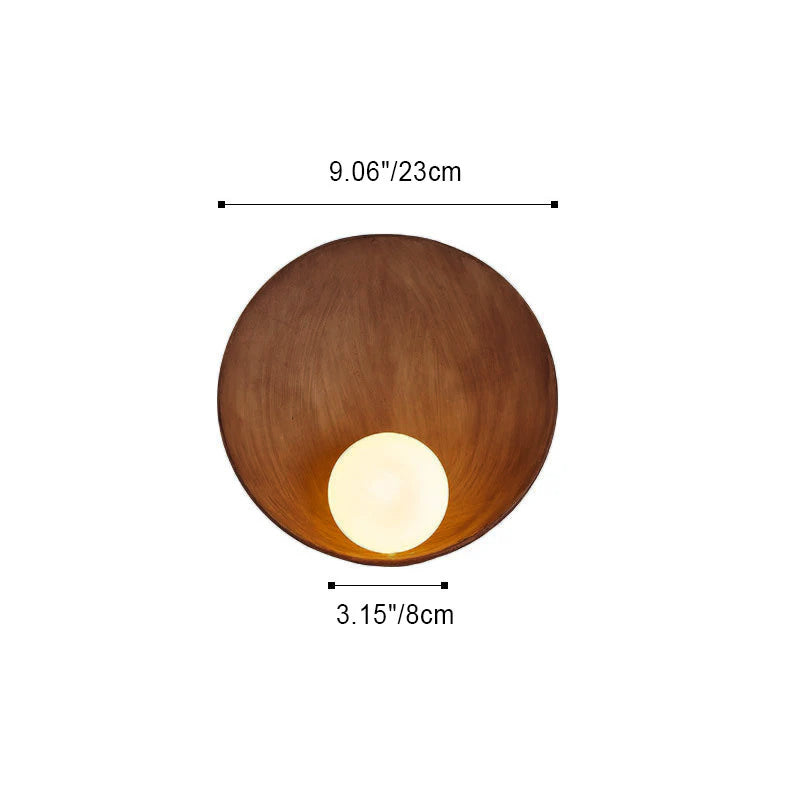 Round Iron Resin Wall Sconce Lamp 1-Light Minimalist Design-Lighting > Wall Lights-casanuva-casanuva
