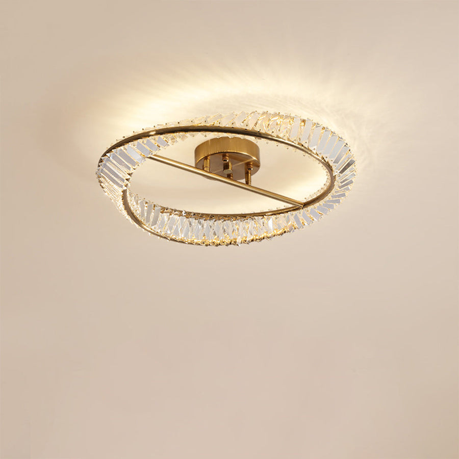 Round LED Crystal Ceiling Lamp for Living Room Lighting-Lighting > Ceiling Lights-casanuva-casanuva