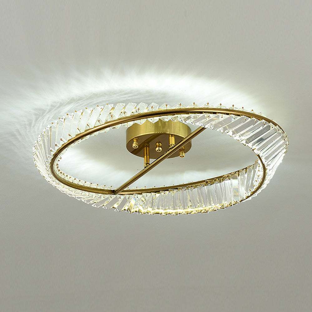 Round LED Crystal Ceiling Lamp for Living Room Lighting-Lighting > Ceiling Lights-casanuva-casanuva