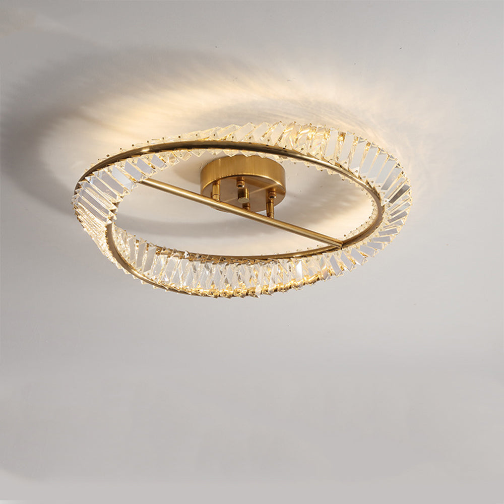 Round LED Crystal Ceiling Lamp for Living Room Lighting-Lighting > Ceiling Lights-casanuva-casanuva