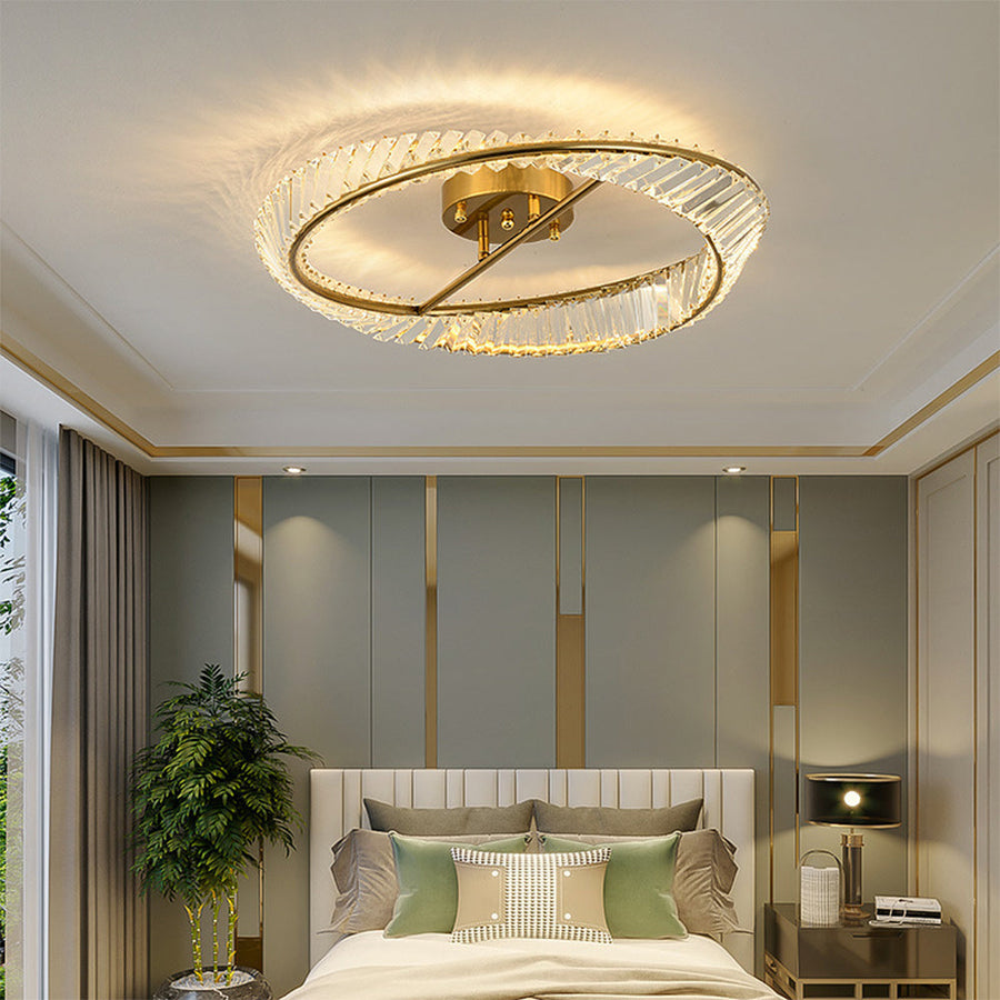 Round LED Crystal Ceiling Lamp for Living Room Lighting-Lighting > Ceiling Lights-casanuva-casanuva