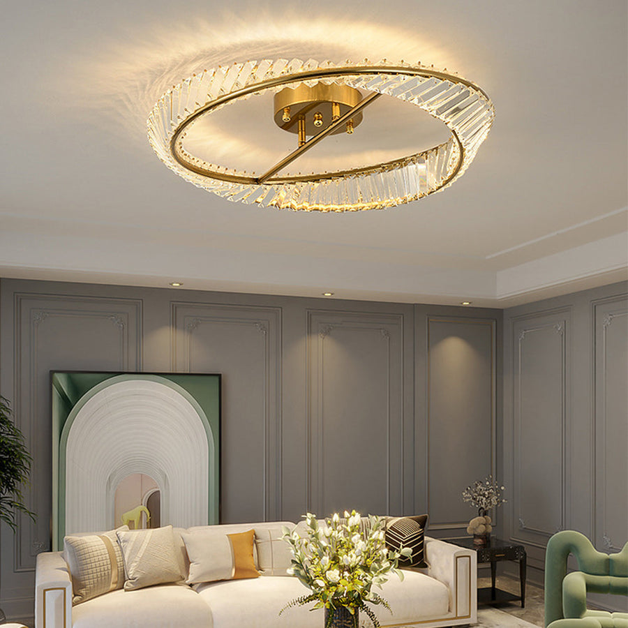 Round LED Crystal Ceiling Lamp for Living Room Lighting-Lighting > Ceiling Lights-casanuva-casanuva
