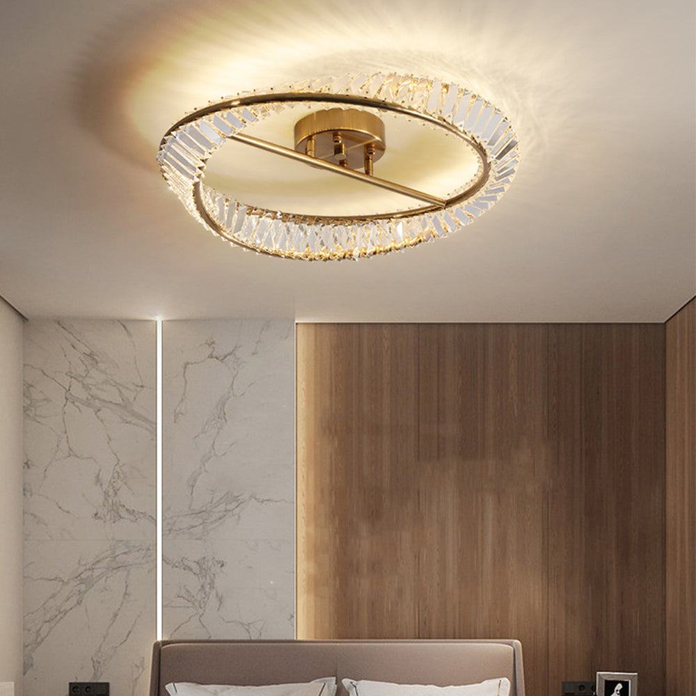 Round LED Crystal Ceiling Lamp for Living Room Lighting-Lighting > Ceiling Lights-casanuva-casanuva