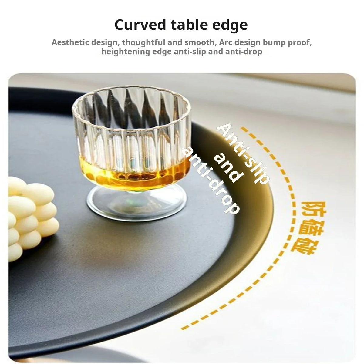 Round Metal Side Table Italian Design Compact Refined Slim-Furniture > Side Tables-casanuva-casanuva