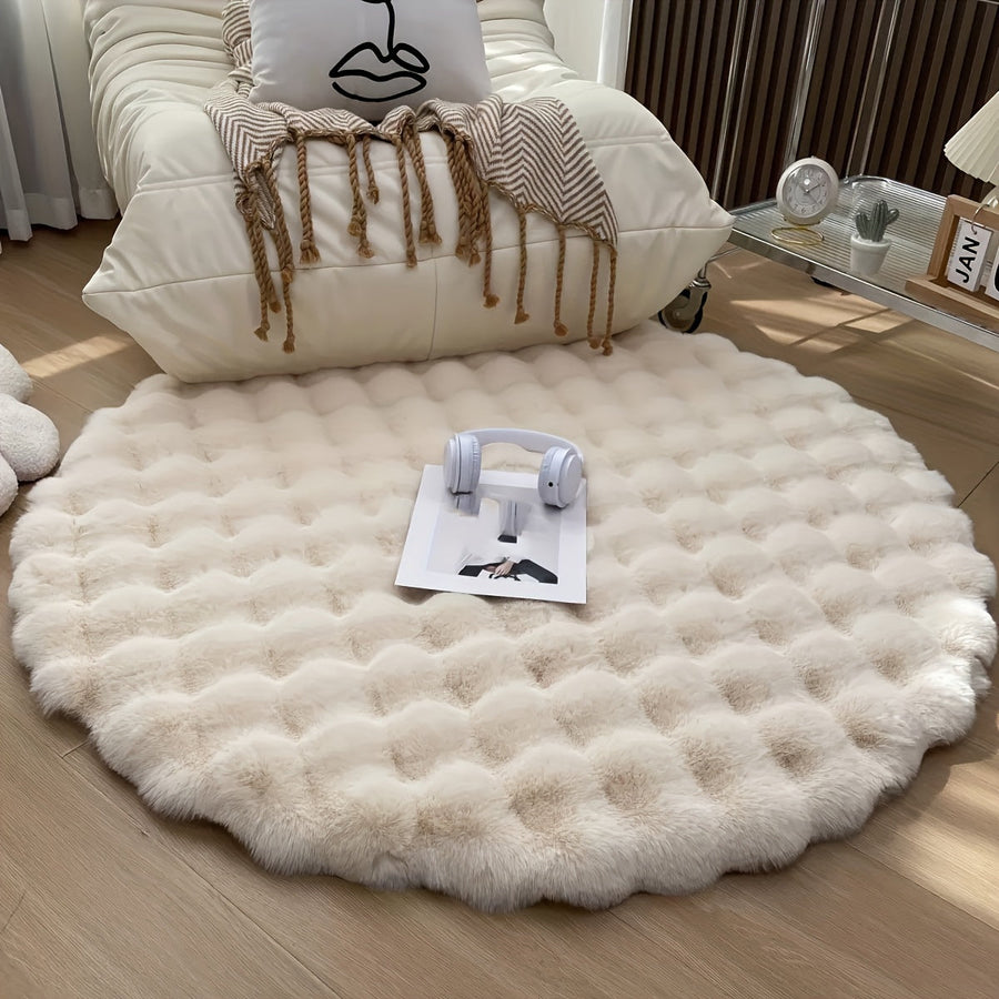 Round Rug Elegant Design for Stylish Living Spaces-Rugs & Mats > Area Rugs-casanuva-Beige-casanuva