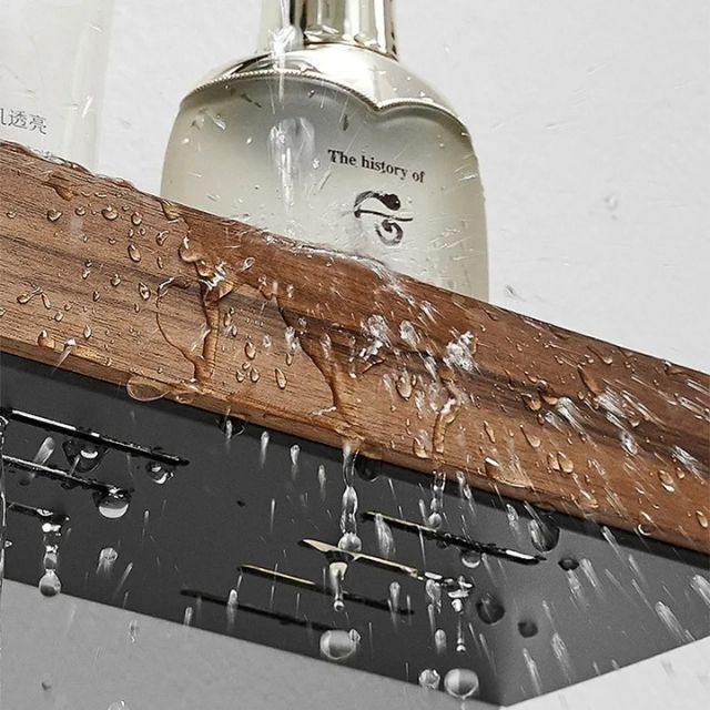 Rustic Bathroom Shelf with Drill-Free Installation-Bedding & Bath > Bathroom Accessories-casanuva-casanuva