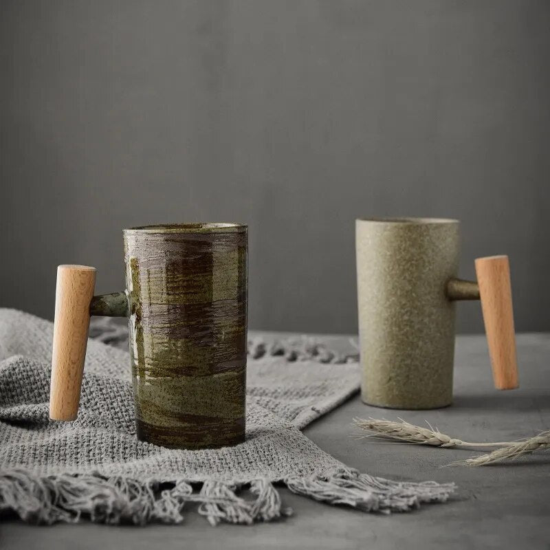 Rustic Ceramic Mug Vintage Drinkware-Kitchen & Dining > Tableware-casanuva-casanuva