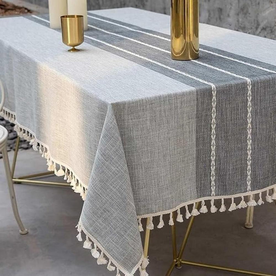 Rustic Cotton Table Cloth-Covers & Textiles > Table Cloths-casanuva-Gray-55"x55"-casanuva
