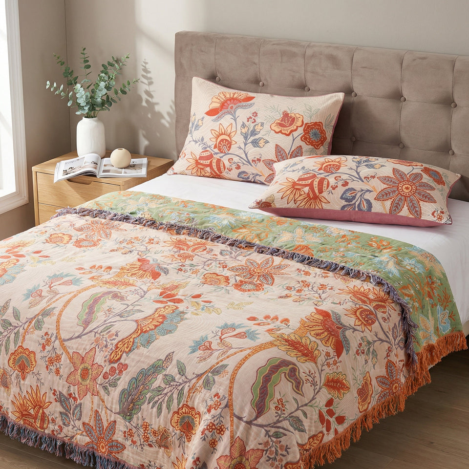 Rustic Floral Boho Pillowcases Set of 2-Bedding & Bath > Pillowcases-casanuva-casanuva