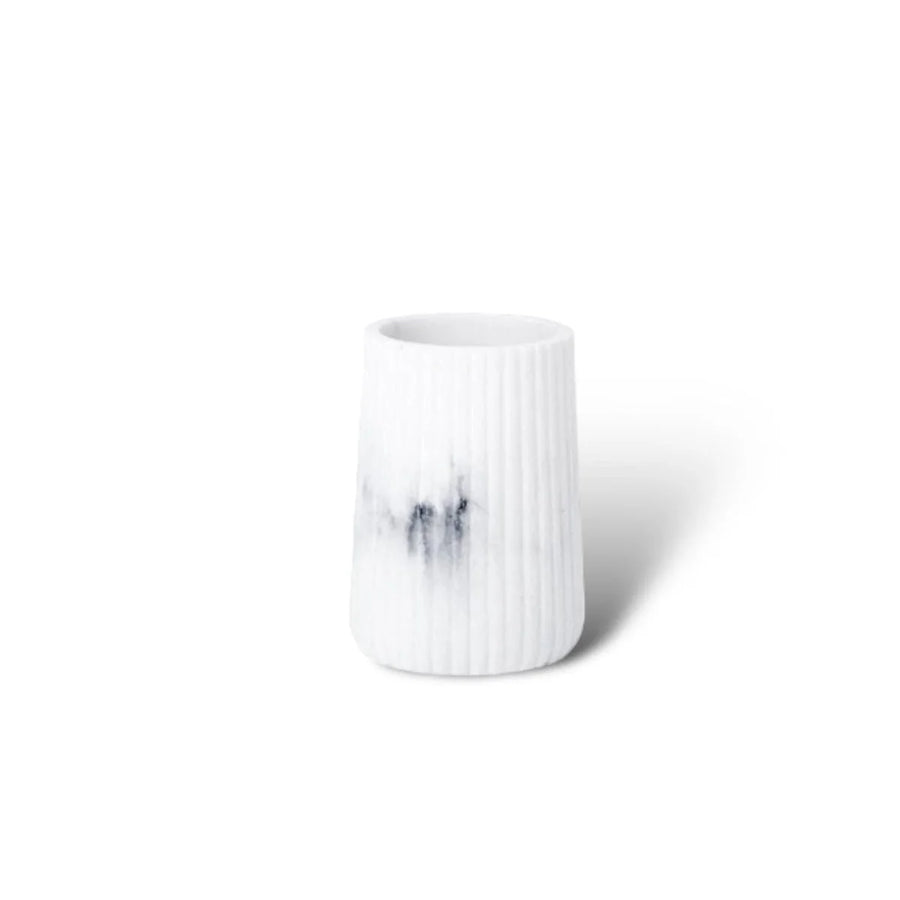 Sandstone Bath Accessory Set Stylish Multipurpose Bathroom Decor-Bedding & Bath > Bathroom Accessories-casanuva-Marble White Toothbrus...-casanuva