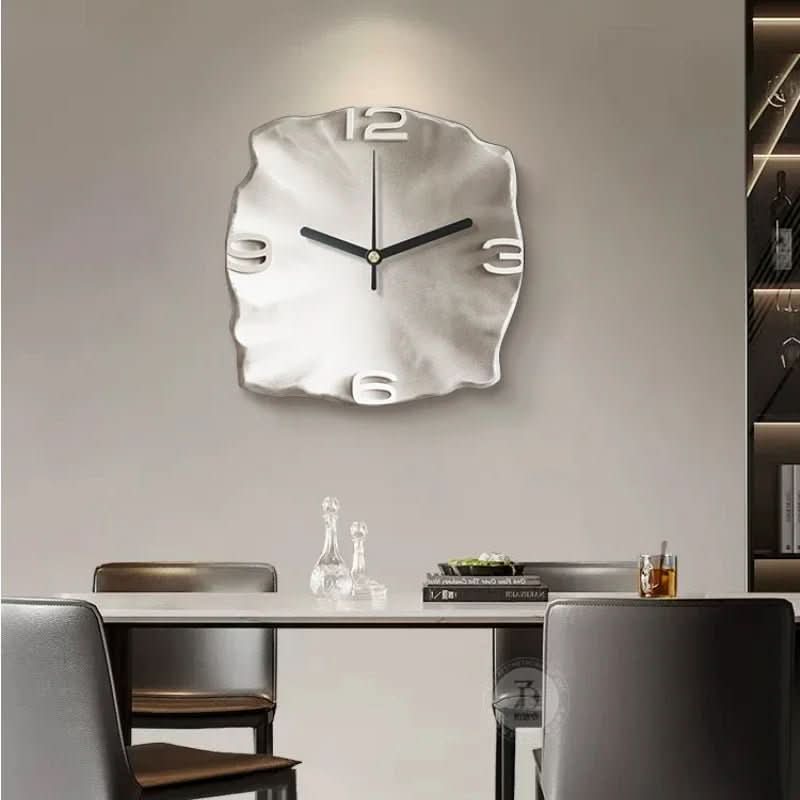 Sandstone Wall Clock with 3D Relief and Silent Quartz Movement-Home Decor > Clocks-casanuva-casanuva