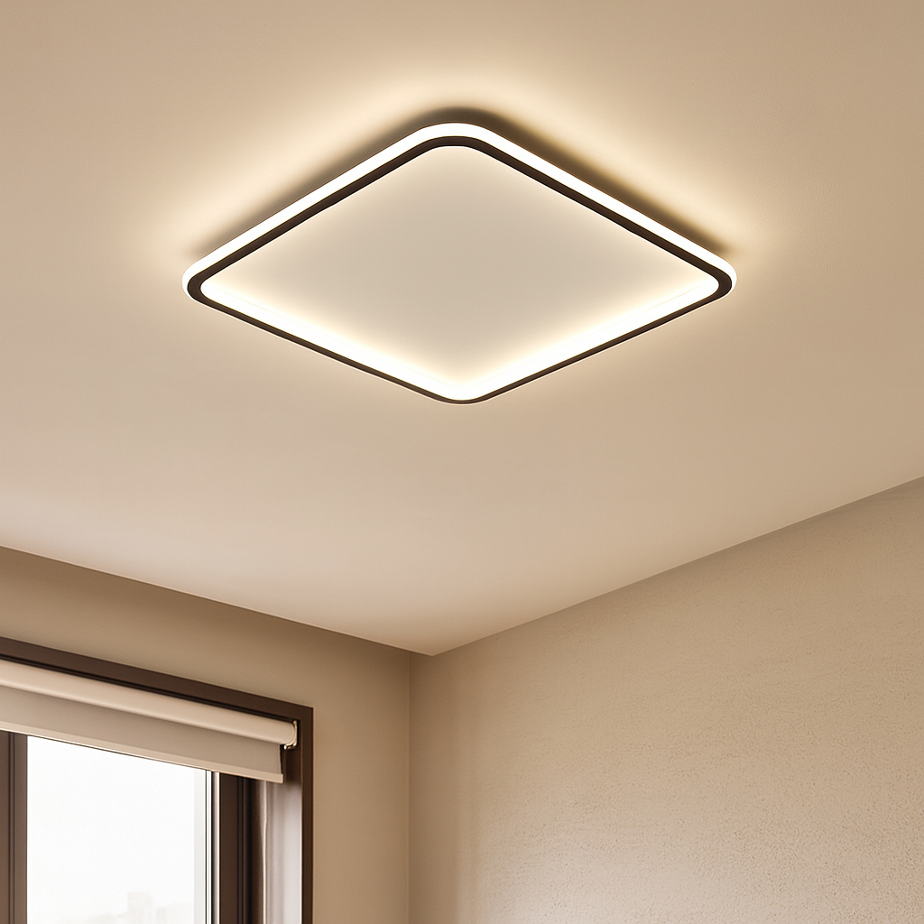 Scandinavian Square Ceiling Lamp LED Modern Design-Lighting > Pendant Lights-casanuva-Length 40cm x Width 40cm-casanuva