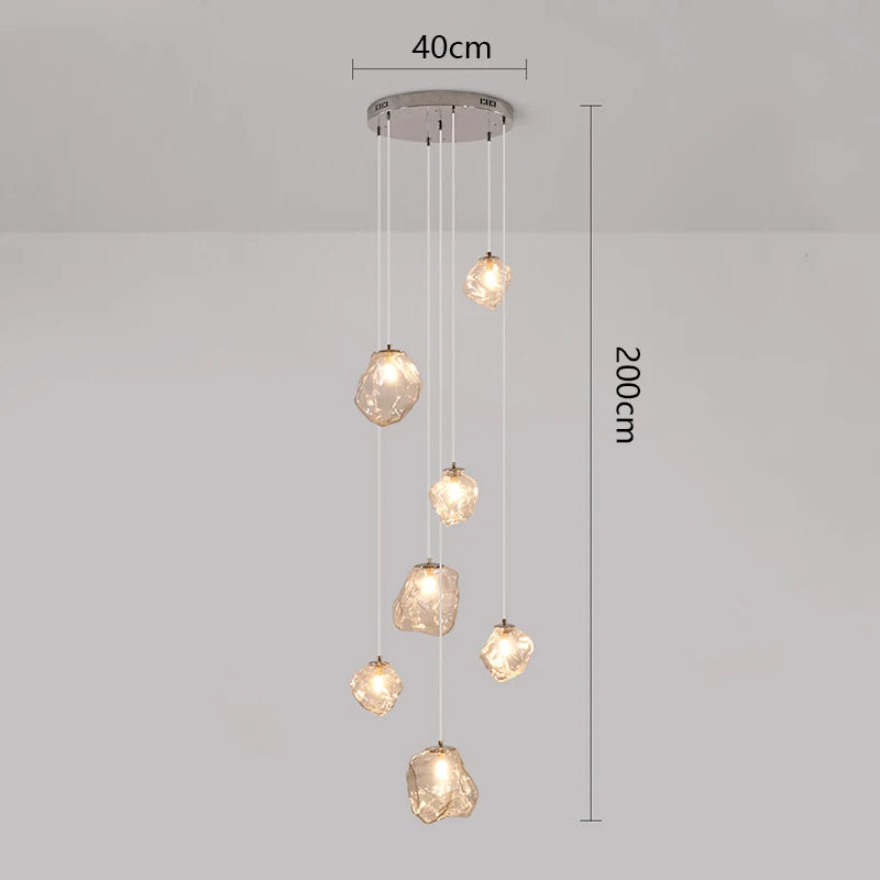 Scandinavian Villa Stair Chandelier Light Fixture-Lighting > Chandeliers & Pendant Lights-casanuva-casanuva