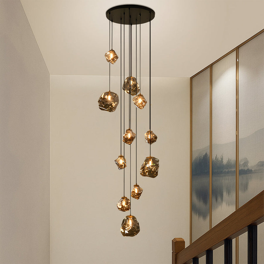 Scandinavian Villa Stair Chandelier Light Fixture-Lighting > Chandeliers & Pendant Lights-casanuva-casanuva