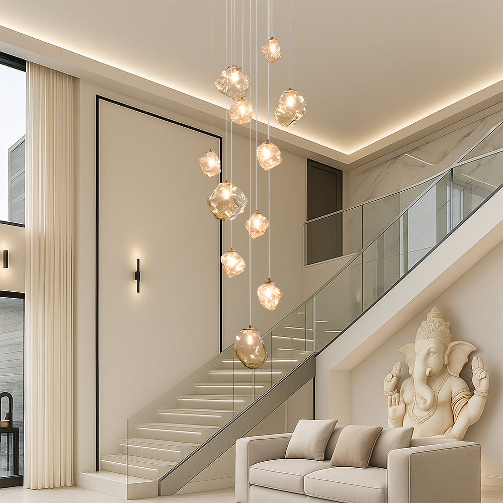 Scandinavian Villa Stair Chandelier Light Fixture-Lighting > Chandeliers & Pendant Lights-casanuva-casanuva