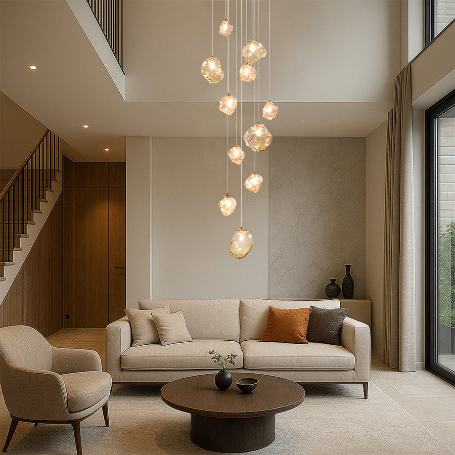 Scandinavian Villa Stair Chandelier Light Fixture-Lighting > Chandeliers & Pendant Lights-casanuva-casanuva