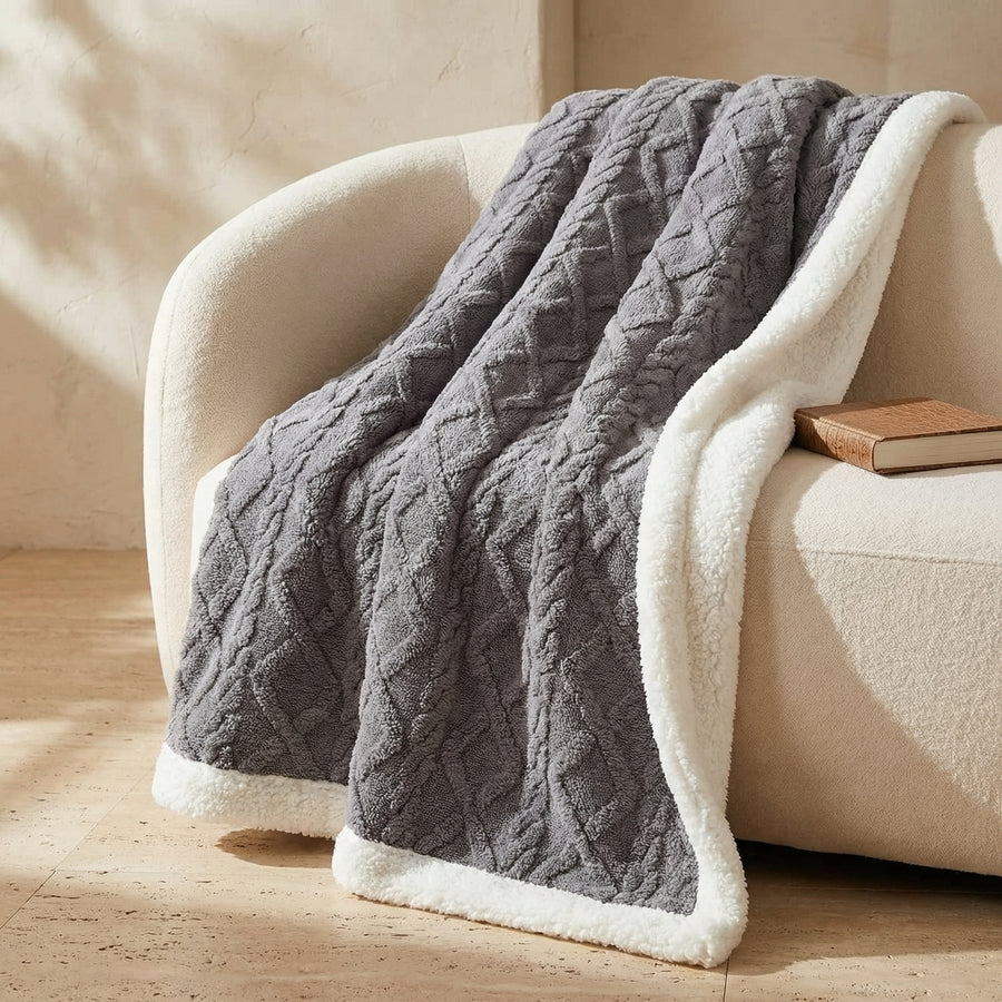 Sherpa Fleece Blanket Plush Soft Warm Cozy-Bedding & Bath > Blankets-casanuva-casanuva