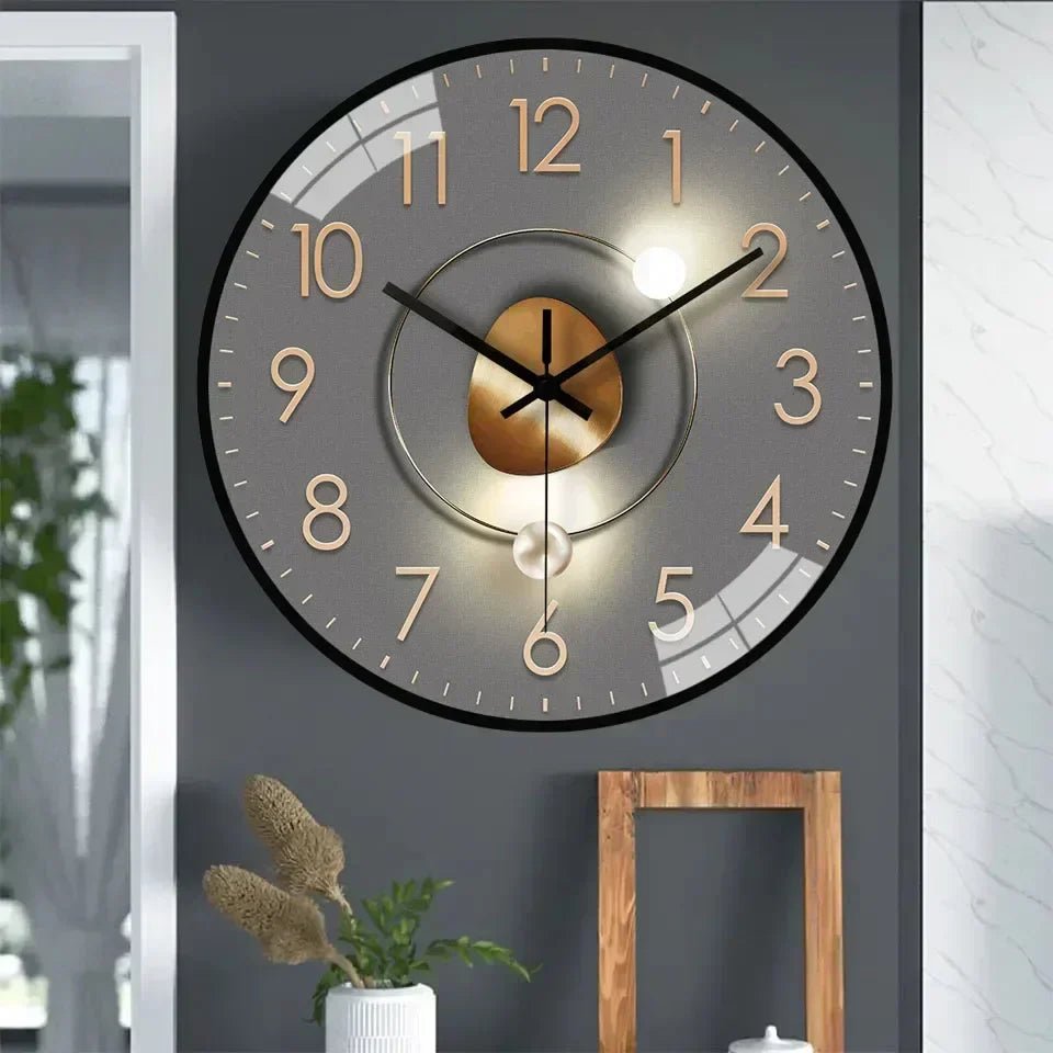 Silent Wall Clock Minimalist Dial Elegant Finish-Home Decor > Clocks-casanuva-casanuva