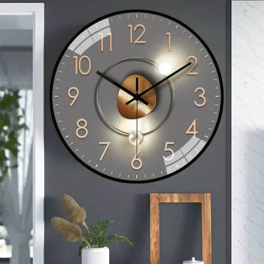 Silent Wall Clock Minimalist Dial Elegant Finish-Home Decor > Clocks-casanuva-casanuva