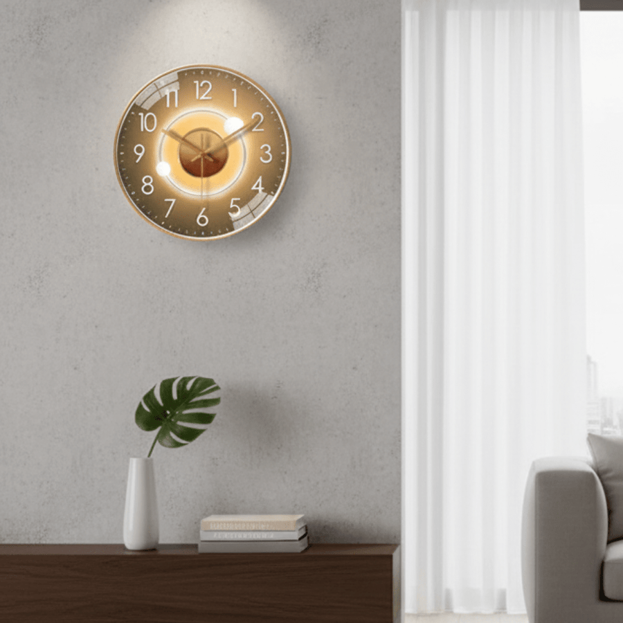 Silent Wall Clock Minimalist Dial Elegant Finish-Home Decor > Clocks-casanuva-Bronze 1-casanuva