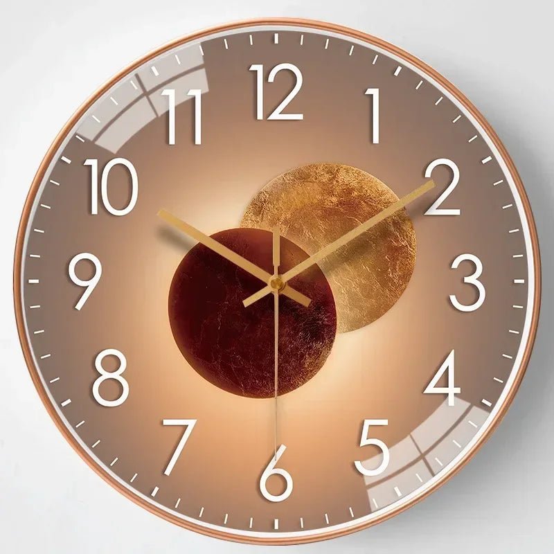 Silent Wall Clock Minimalist Dial Elegant Finish-Home Decor > Clocks-casanuva-Bronze 3-casanuva