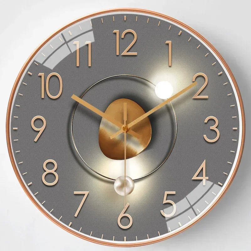 Silent Wall Clock Minimalist Dial Elegant Finish-Home Decor > Clocks-casanuva-Bronze 5-casanuva