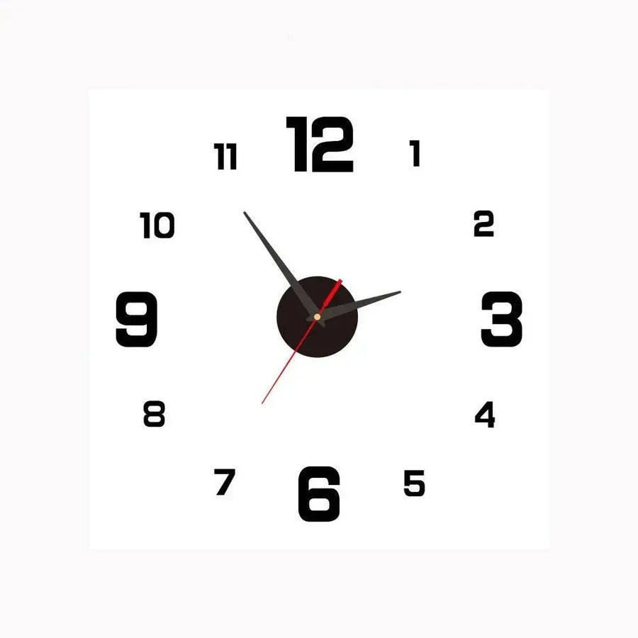 Silent Wall Clock Minimalist Dial Elegant Finish-Home Decor > Clocks-casanuva-White Black-casanuva