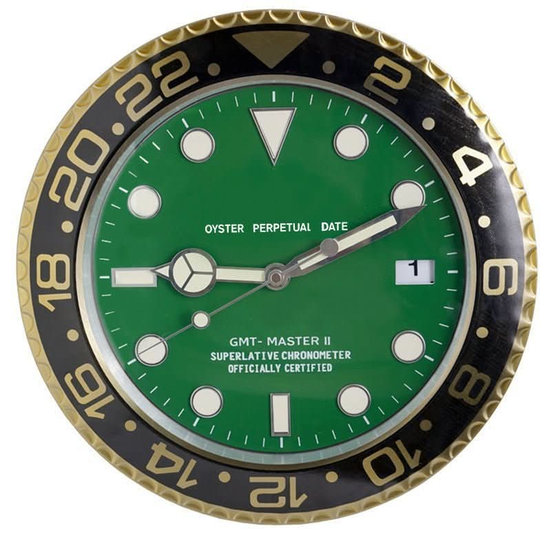 Silent Wall Clock Stainless Steel Frame Luminous Hands 33 cm-Home Decor > Clocks-casanuva-Style#8-casanuva